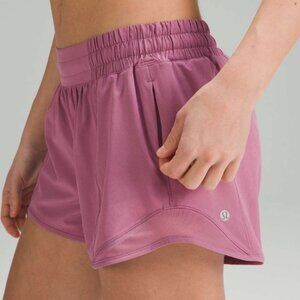 Lululemon Hotty Hot Low-Rise Lined Short 4" Velvet Dust